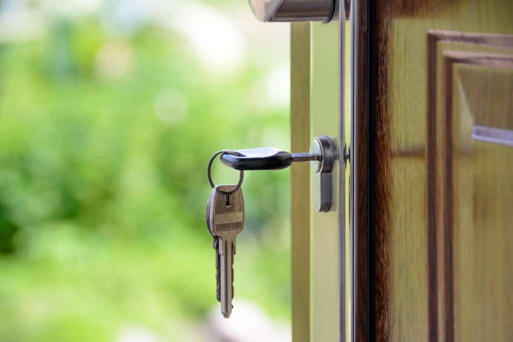 Key in a secure residential door lock